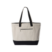 Customizable Q-Tees Q1300 Heavy Canvas Zipper Tote with Front Pocket