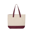 Customizable Q-Tees Q1300 Heavy Canvas Zipper Tote with Front Pocket