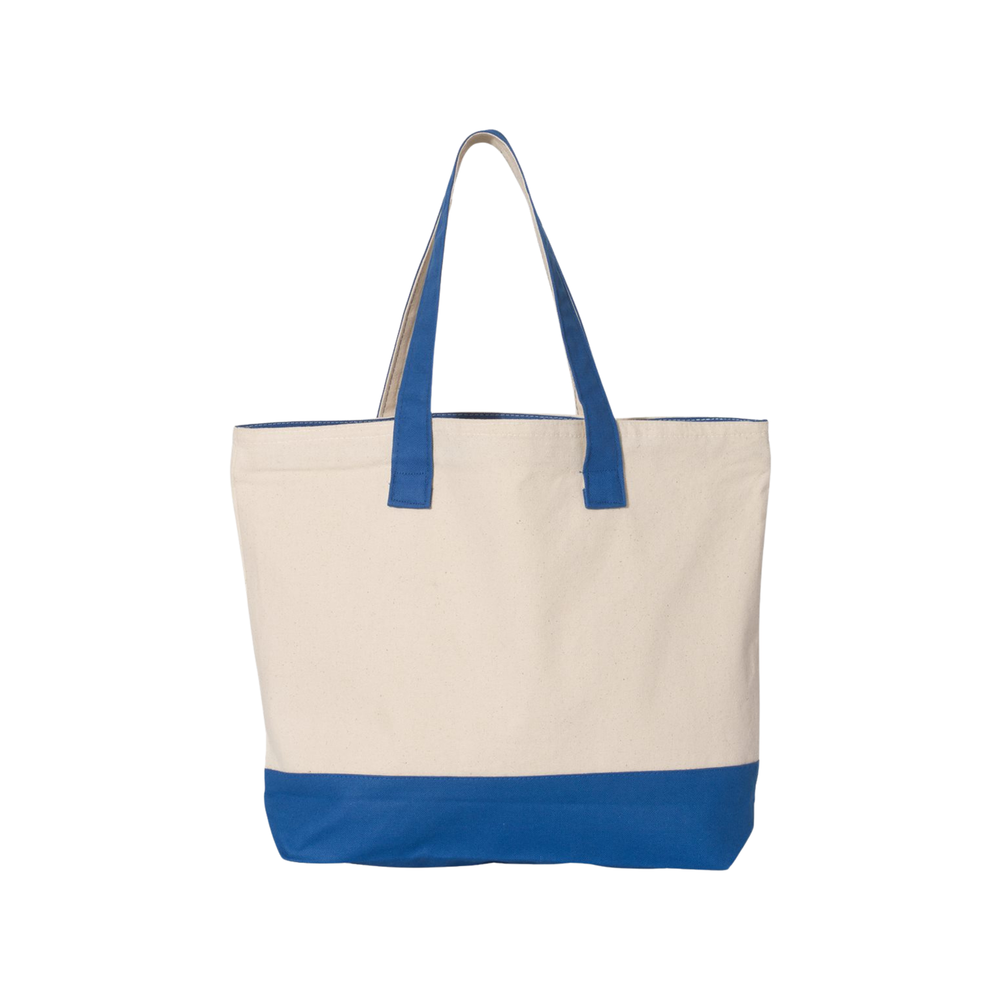 Customizable Q-Tees Q1300 Heavy Canvas Zipper Tote with Front Pocket