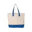Customizable Q-Tees Q1300 Heavy Canvas Zipper Tote with Front Pocket