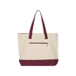Customizable Q-Tees Q1300 Heavy Canvas Zipper Tote with Front Pocket