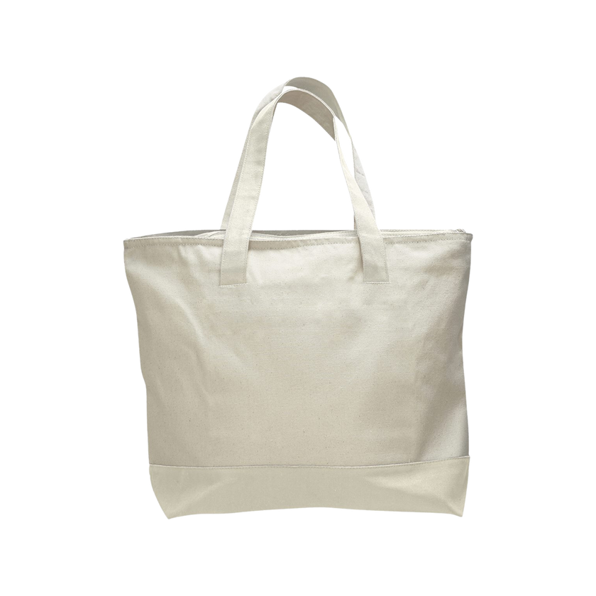 Customizable Q-Tees Q1300 Heavy Canvas Zipper Tote with Front Pocket