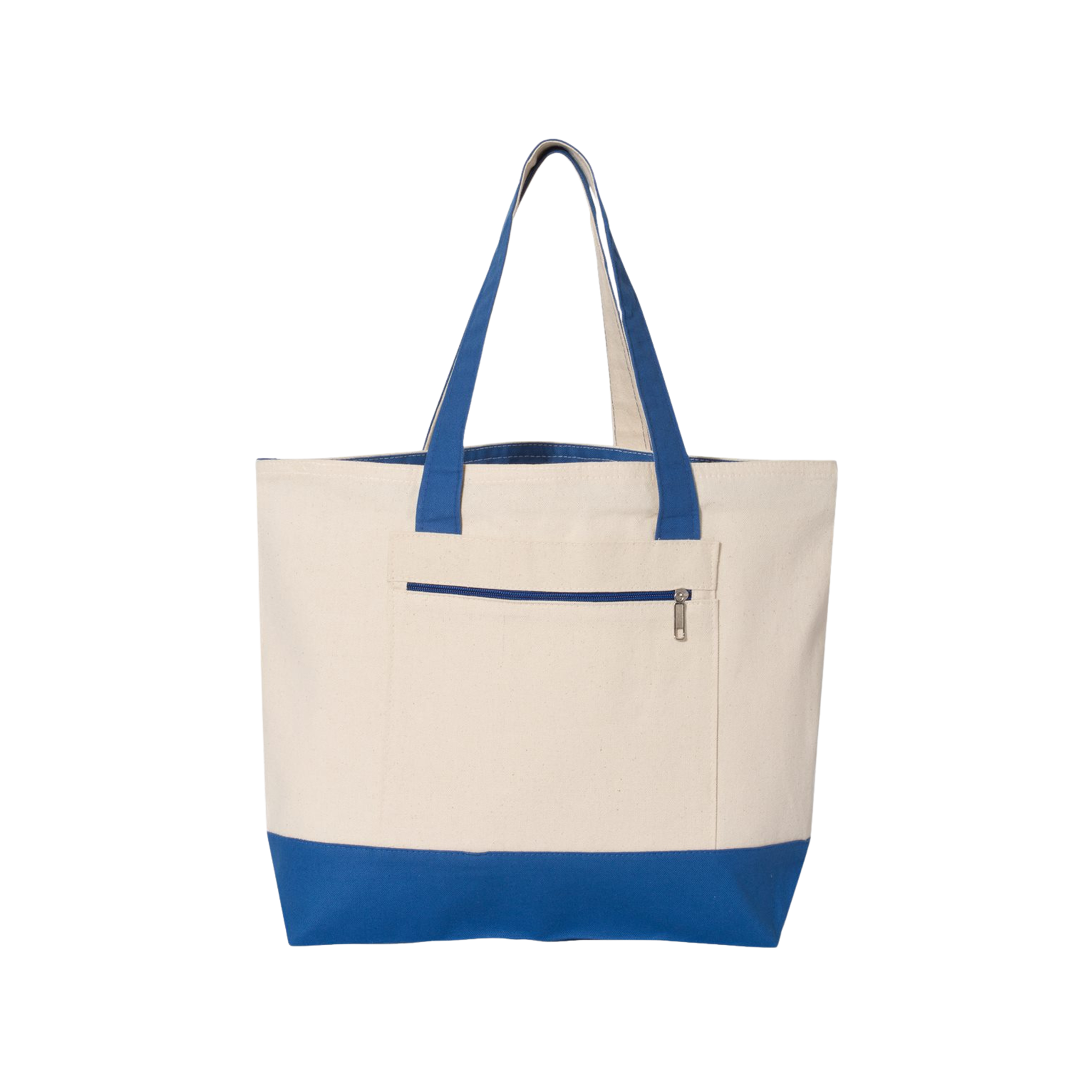 Customizable Q-Tees Q1300 Heavy Canvas Zipper Tote with Front Pocket