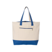 Customizable Q-Tees Q1300 Heavy Canvas Zipper Tote with Front Pocket