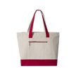 Customizable Q-Tees Q1300 Heavy Canvas Zipper Tote with Front Pocket
