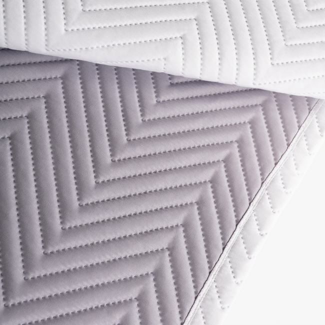 Customizable Quilted Throw Blanket Polyester Soft Grey Backing 50x60