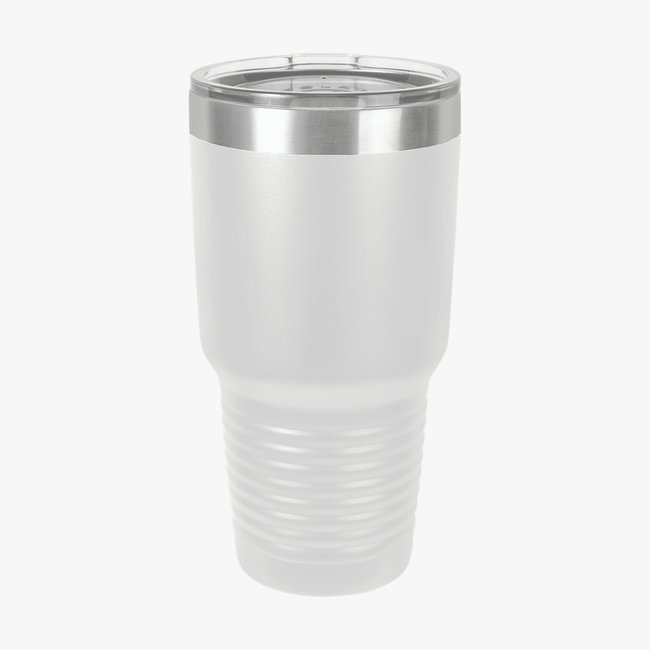 Customizable 30oz Stainless Steel Tumbler with Push On Lid Ribbed Base