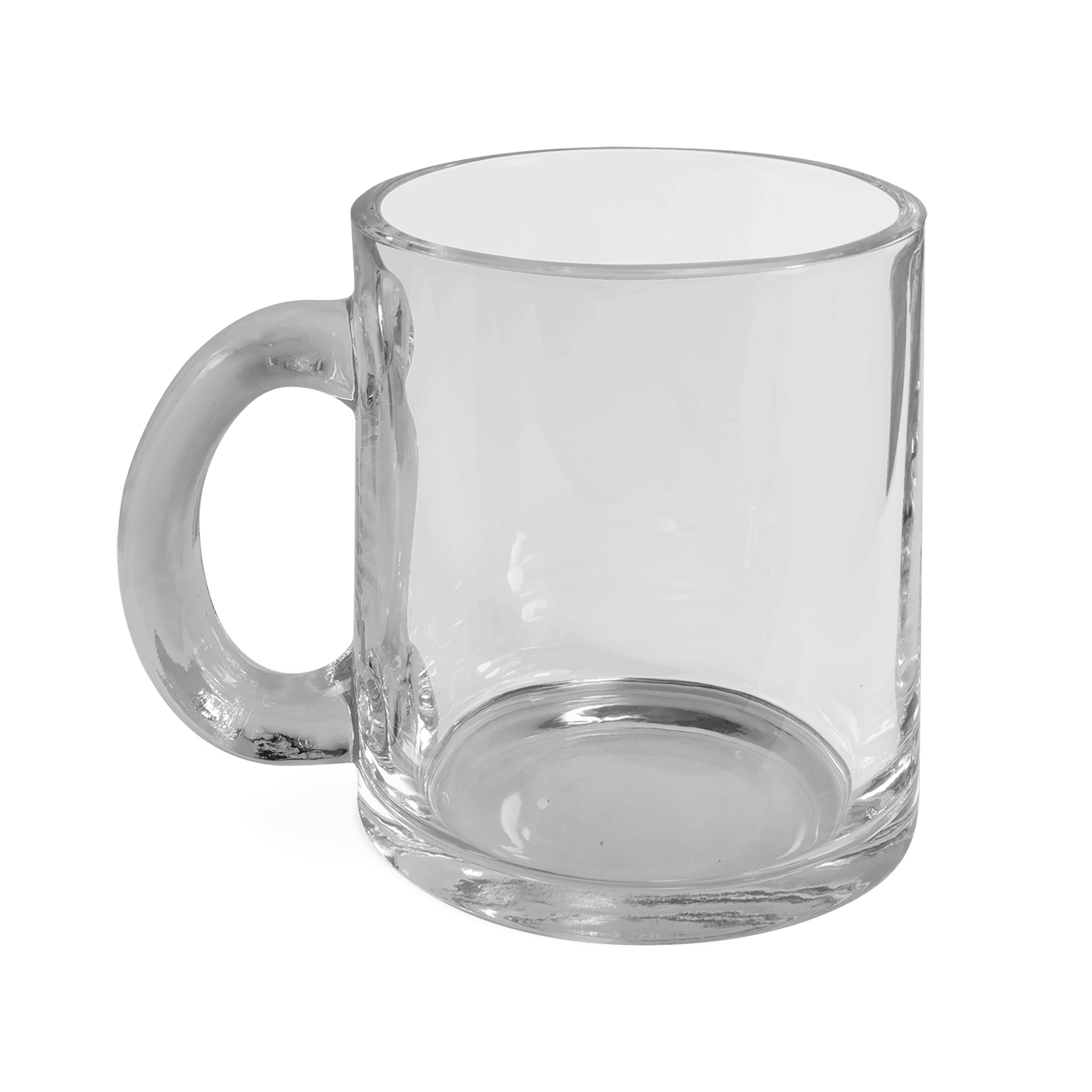 Customizable 10oz Clear Glass Mug with Handle Personalized DTF Print
