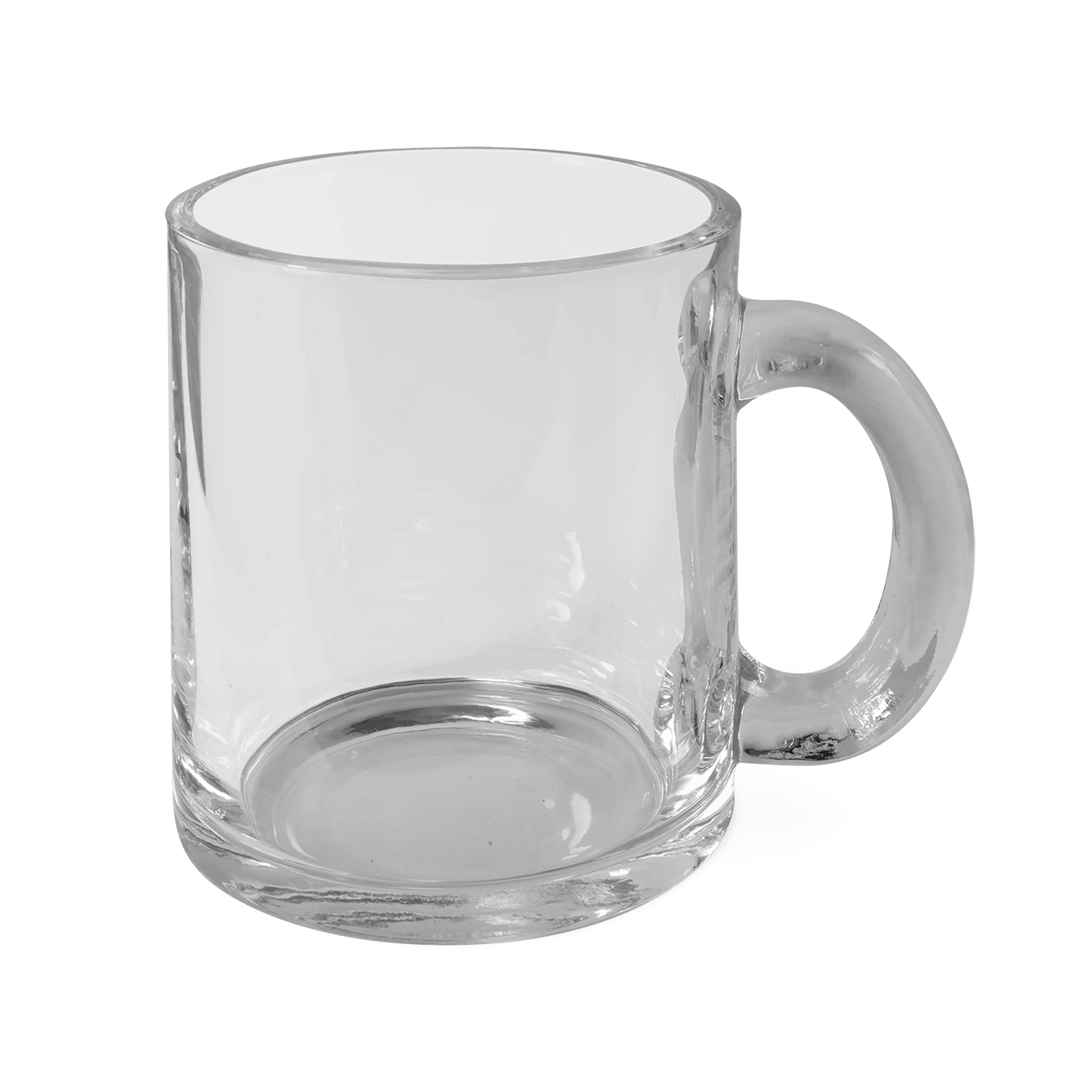 Customizable 10oz Clear Glass Mug with Handle Personalized DTF Print