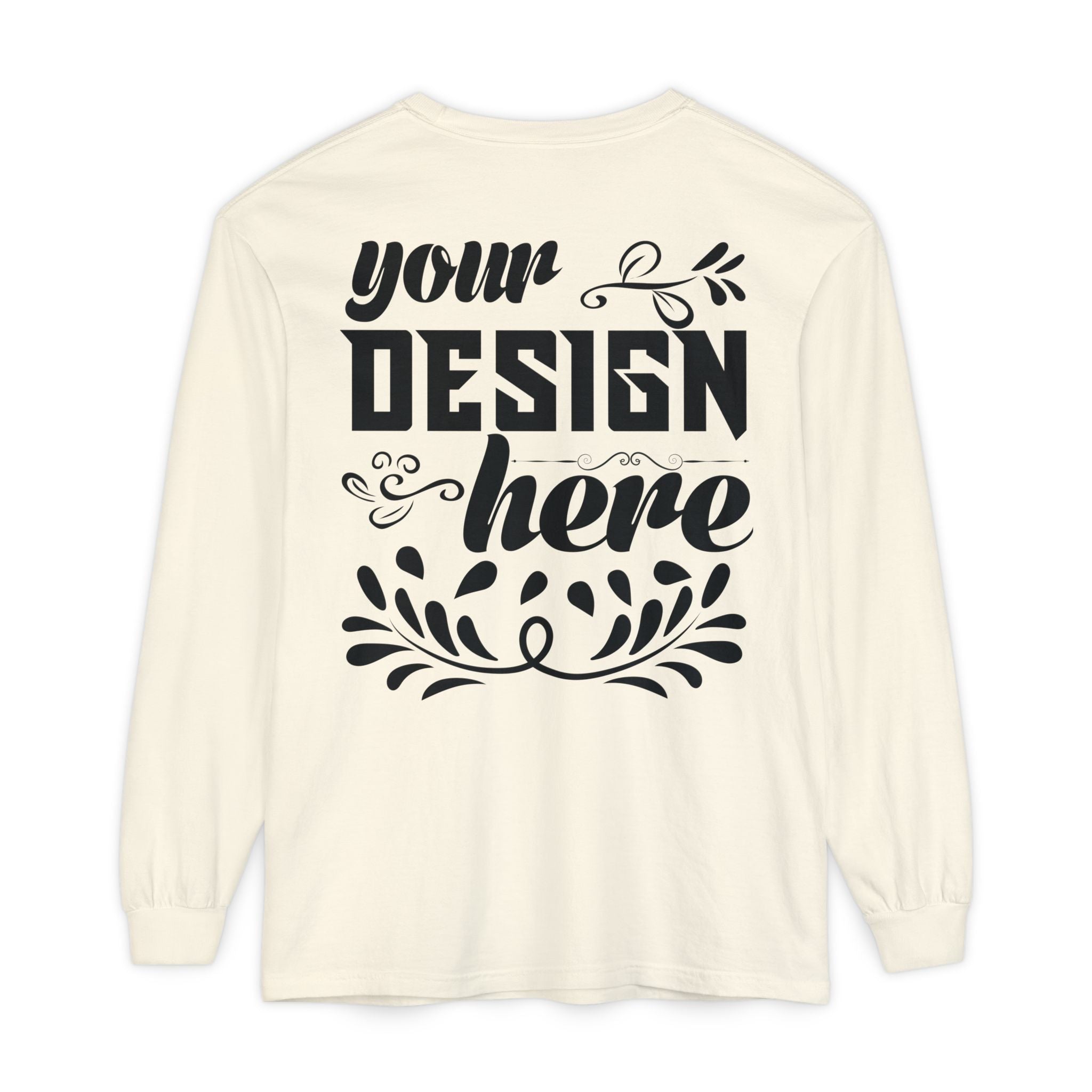 Customizable Comfort Colors 6014 Unisex Garment Dyed Long Sleeve T Shirt