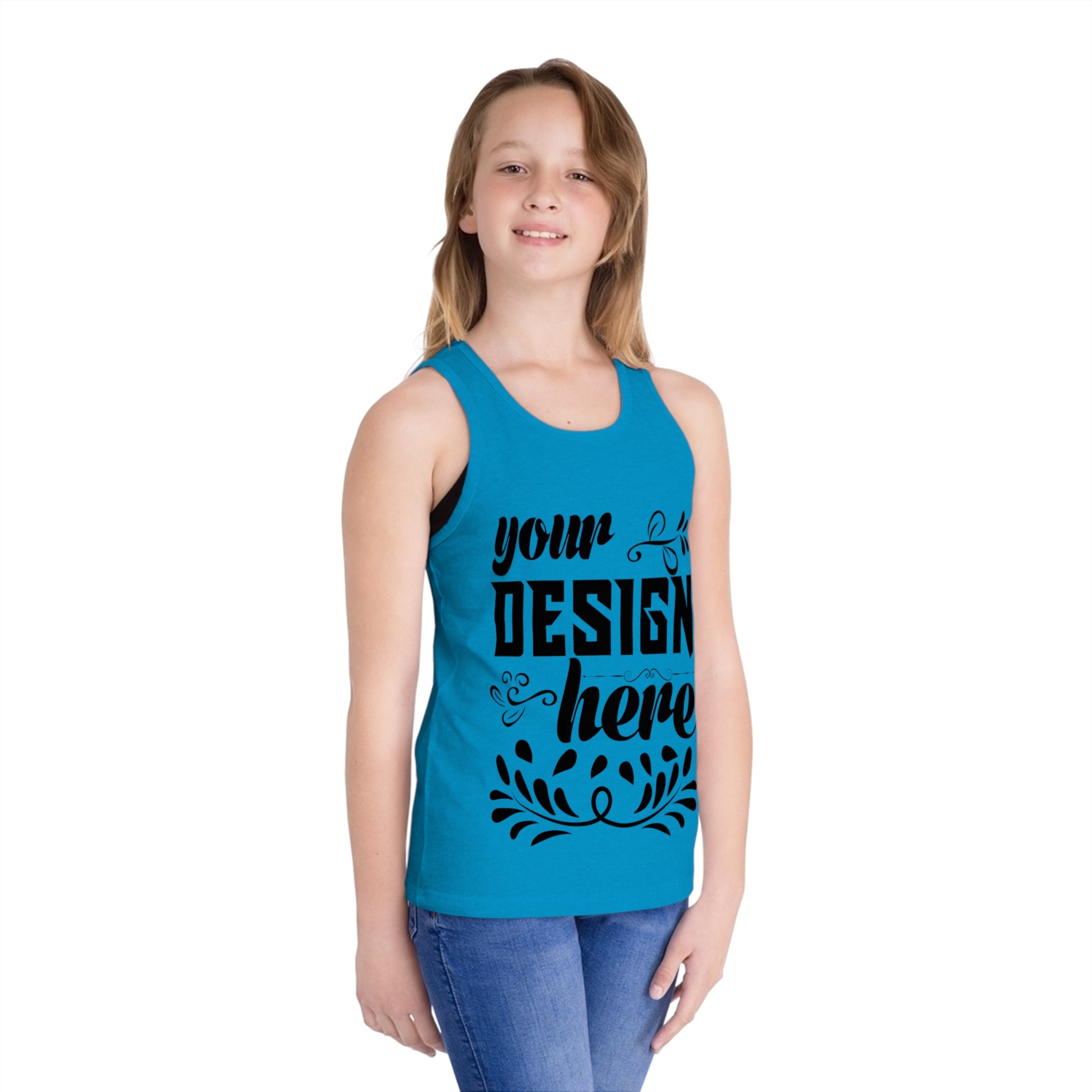 Customizable Bella+Canvas 3480Y Kids Jersey Tank Top Retail Fit