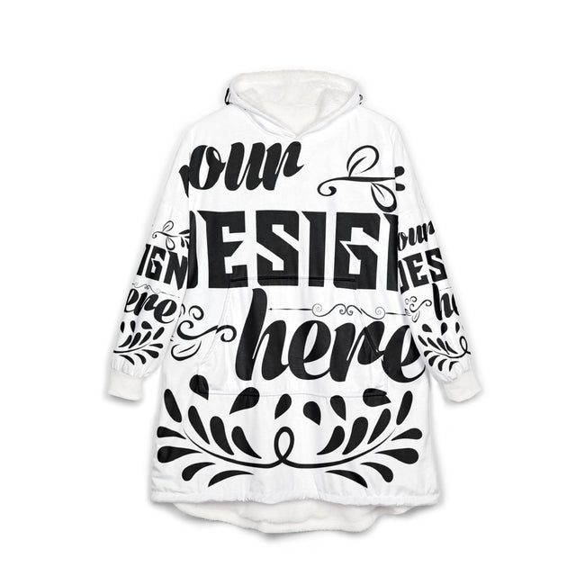 Customizable Generic H59 Unisex Hooded Blanket Polyester Fleece