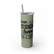 Customizable Maars 20oz Skinny Tumbler with Straw Stainless Steel