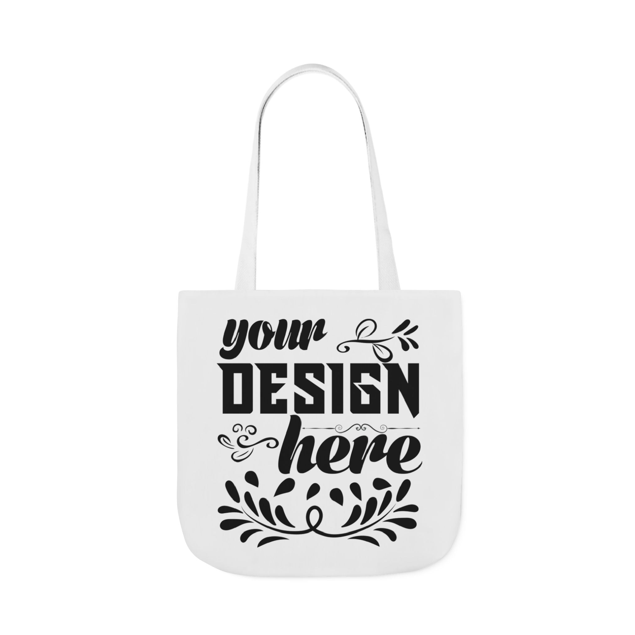 Customizable Canvas Tote Bag With 5 Color Strap Options All Over Print