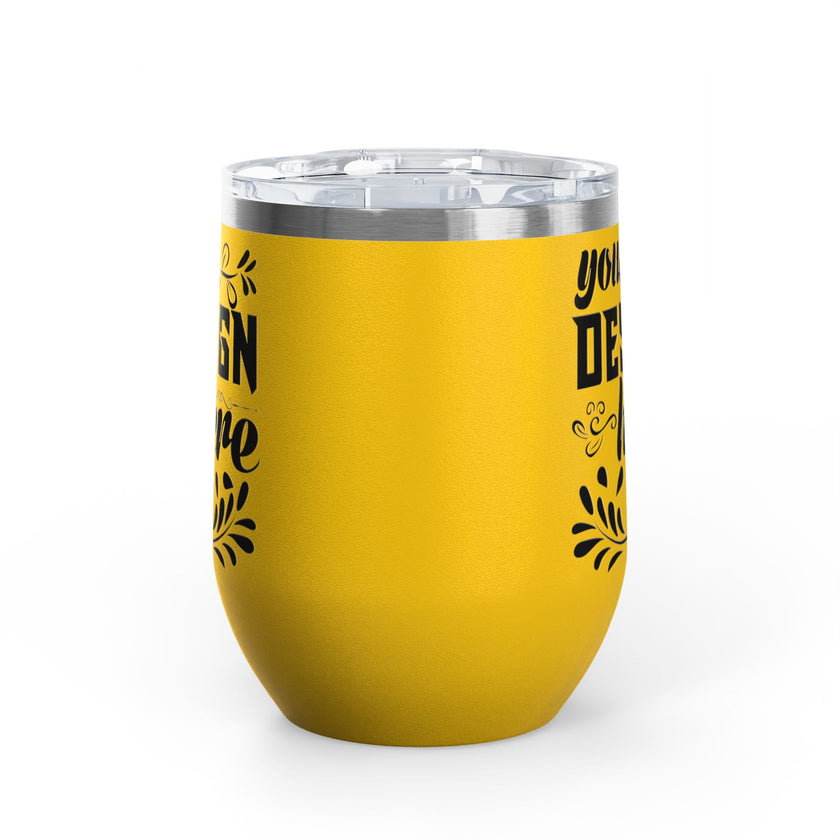 Customizable Polar Camel 12oz Stainless Steel Wine Tumbler Cup Lid