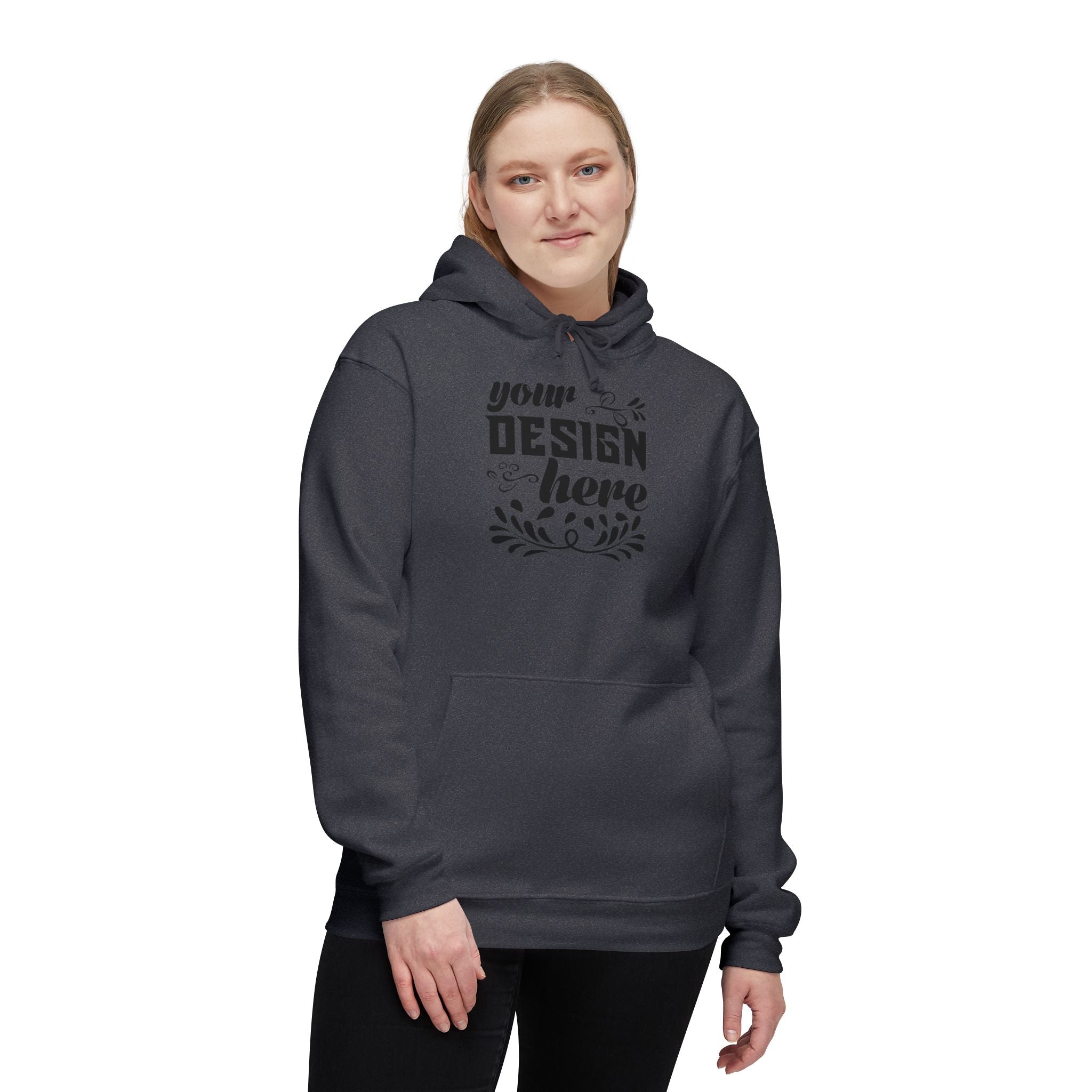 Customizable Bayside 960 Unisex Heavyweight Hooded Sweatshirt Made in US