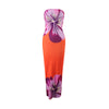 Nameria Strapless Floral Print Long Dress Tube Top Backless