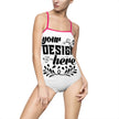 Customizable Women One-Piece Swimsuit With Back Cutout AOP
