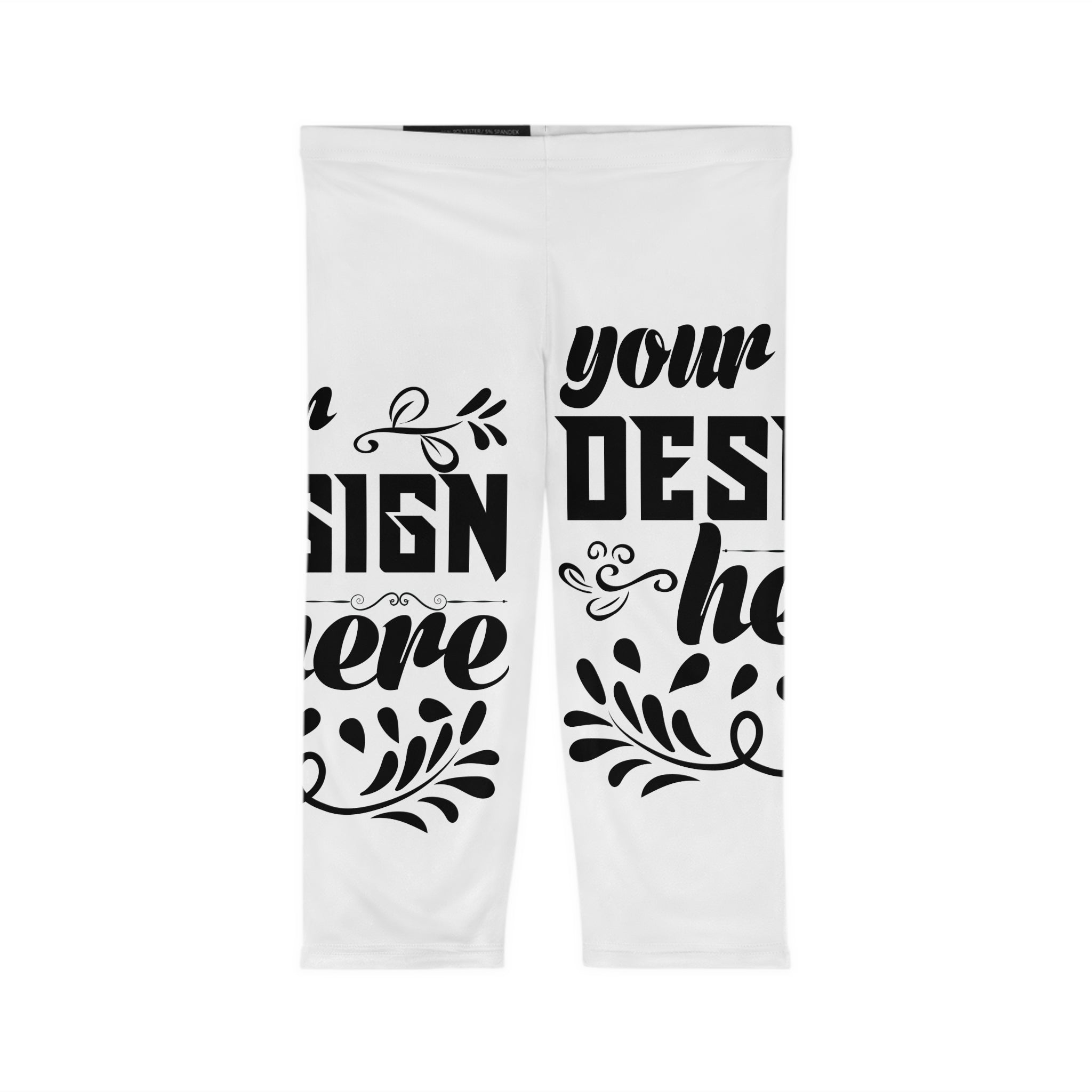 Customizable Women’s Moisture-Wicking Capri Leggings AOP Skinny Fit