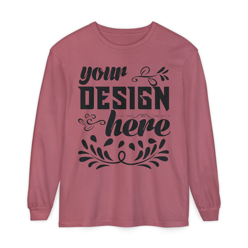 Customizable Comfort Colors 6014 Unisex Garment Dyed Long Sleeve T Shirt