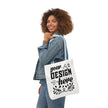 Customizable Canvas Tote Bag With 5 Color Strap Options All Over Print