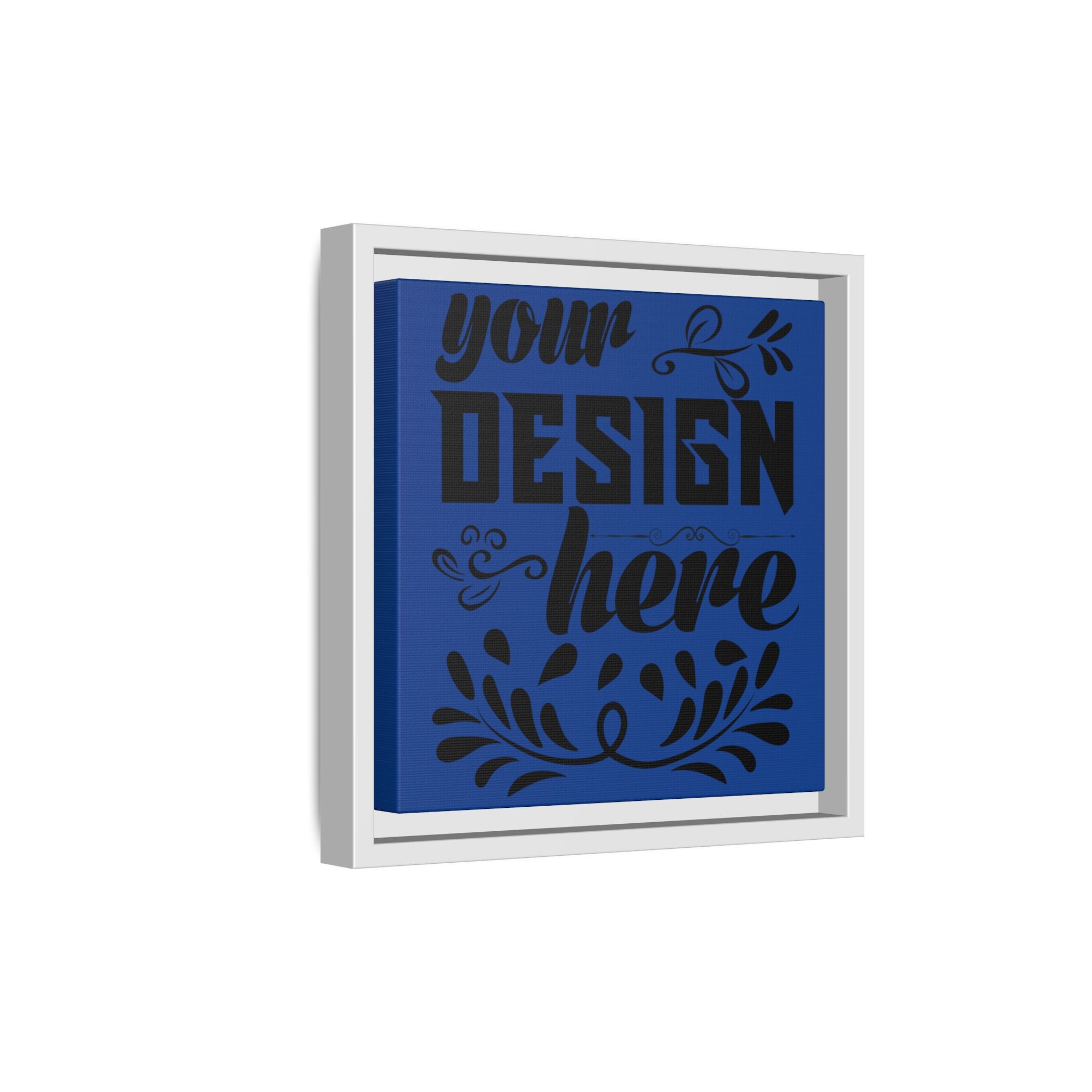 Customizable Framed Matte Canvas Print with Pinewood Frame Sawtooth Hanger