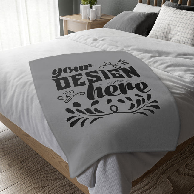 Customizable Velveteen Microfiber Blanket Two Sided Print 3 Sizes