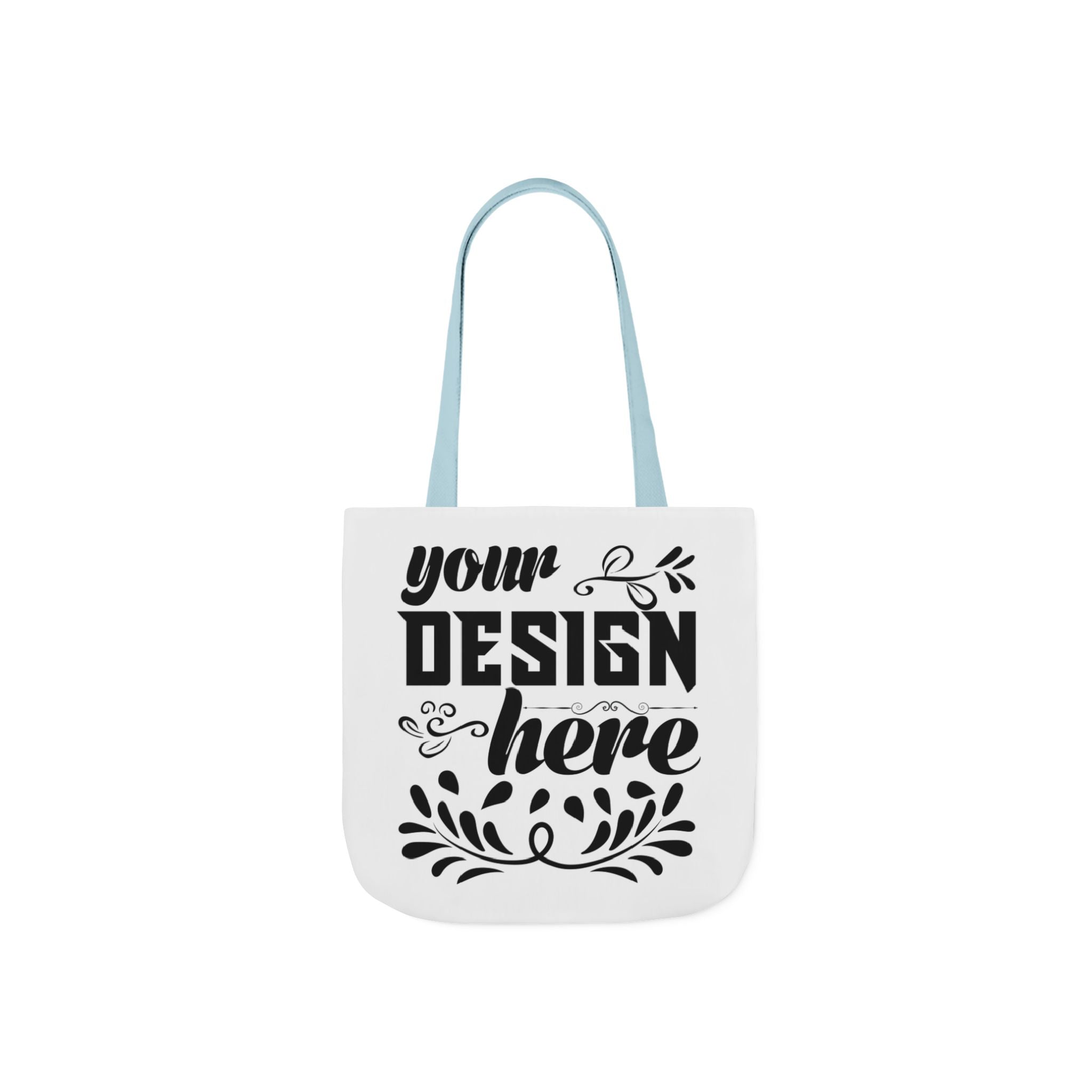Customizable Canvas Tote Bag With 5 Color Strap Options All Over Print