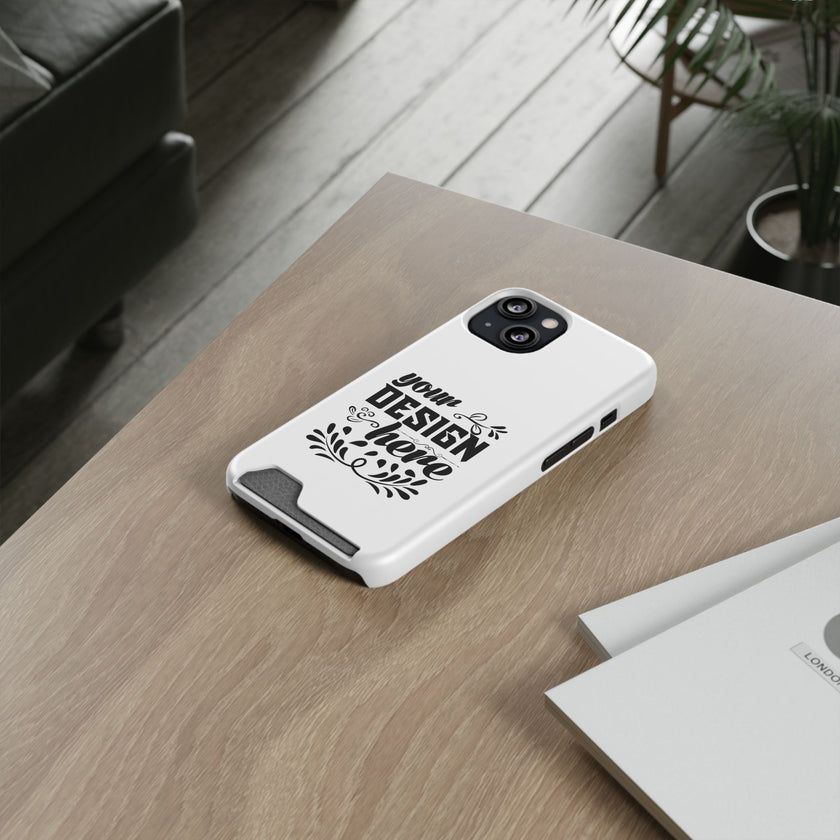 Customizable Polycarbonate Phone Case With Card Holder MagSafe Compatible