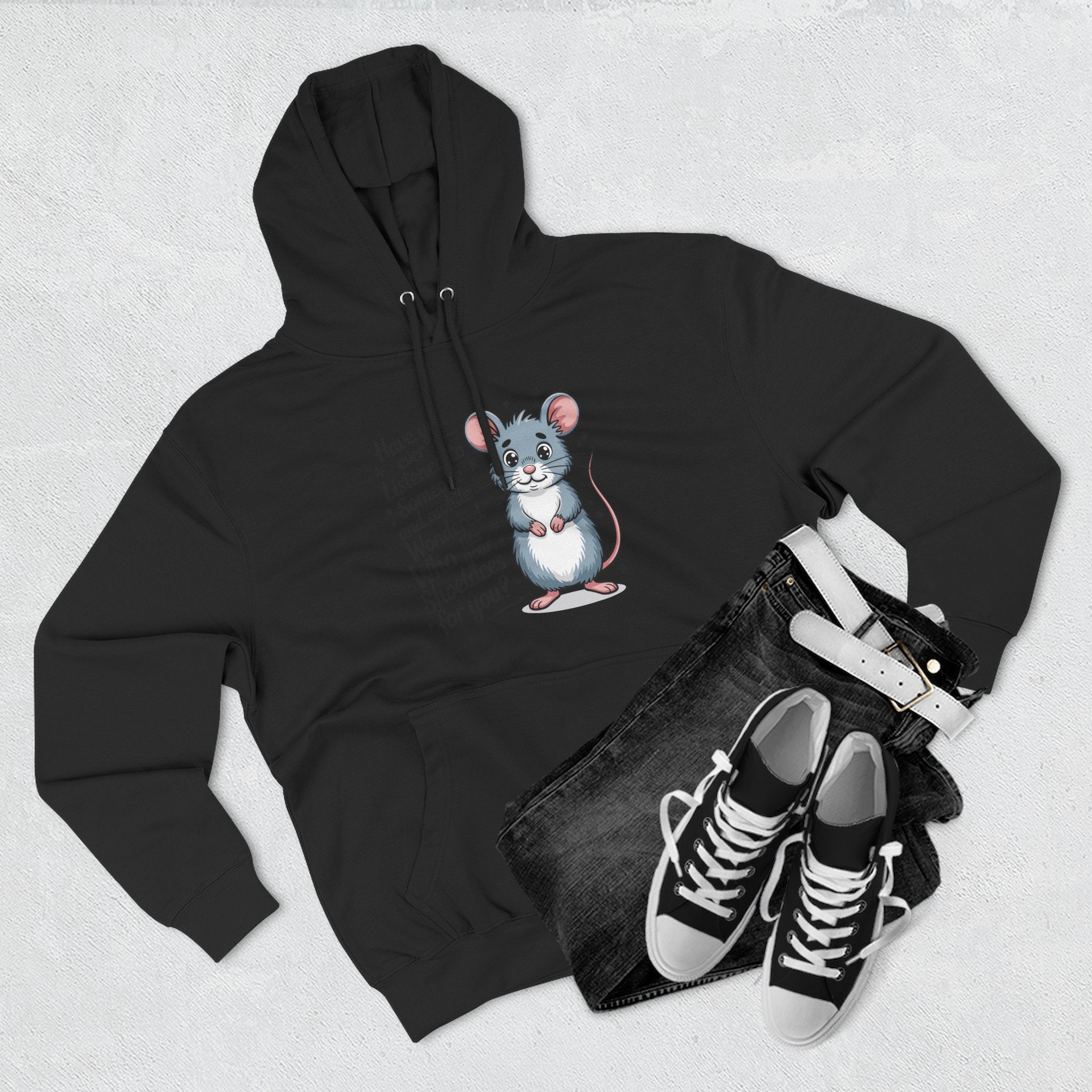 Lane Seven LS14001 Fleece Hoodie | Mouse Graphic Print