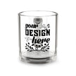 Customizable 10oz Clear Glass Mug with C Shaped Handle Heat Resistant
