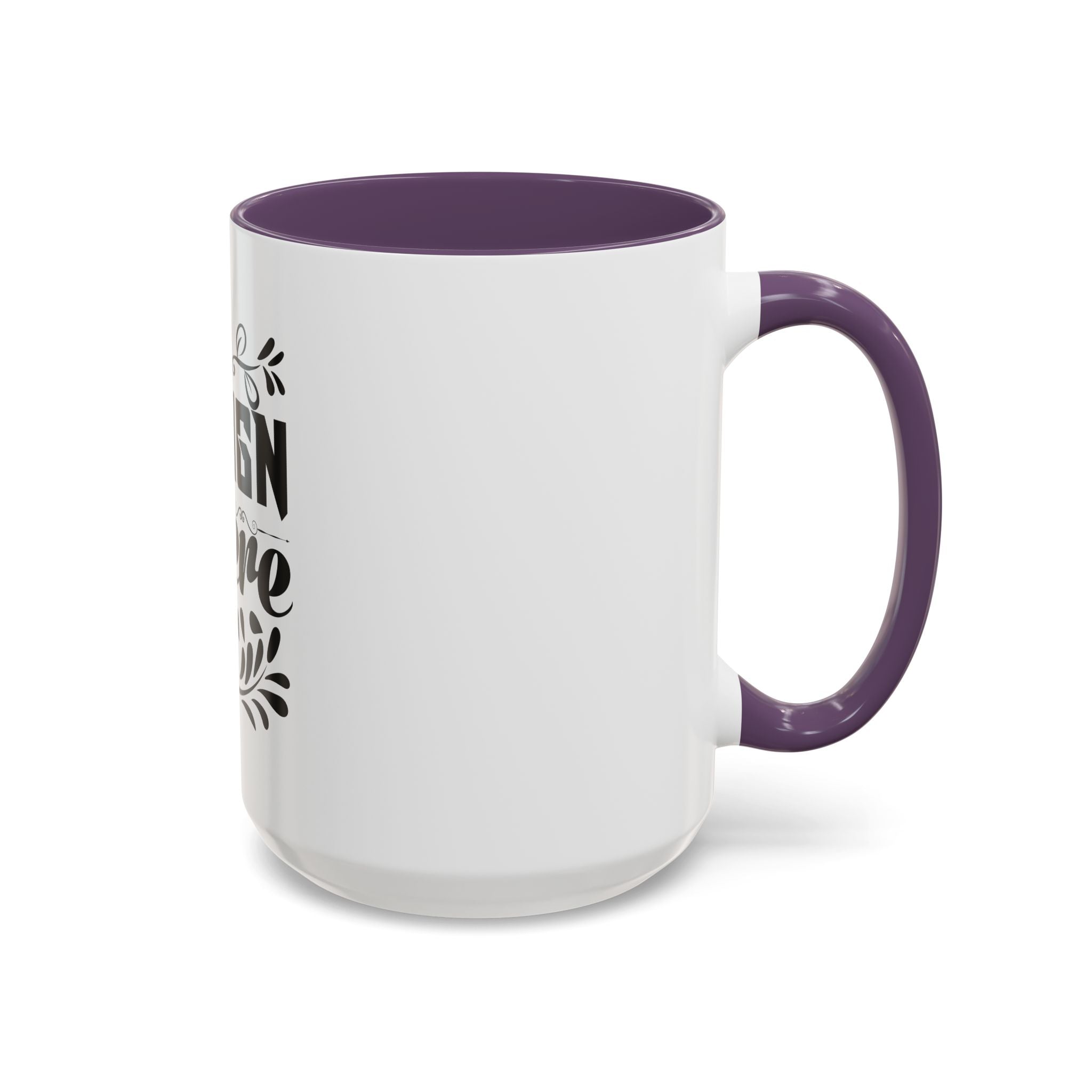 Customizable Accent Coffee Mug 11oz and 15oz Colored Interior Handle
