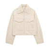 Nameria Street Style Short Zip Tweed Jacket