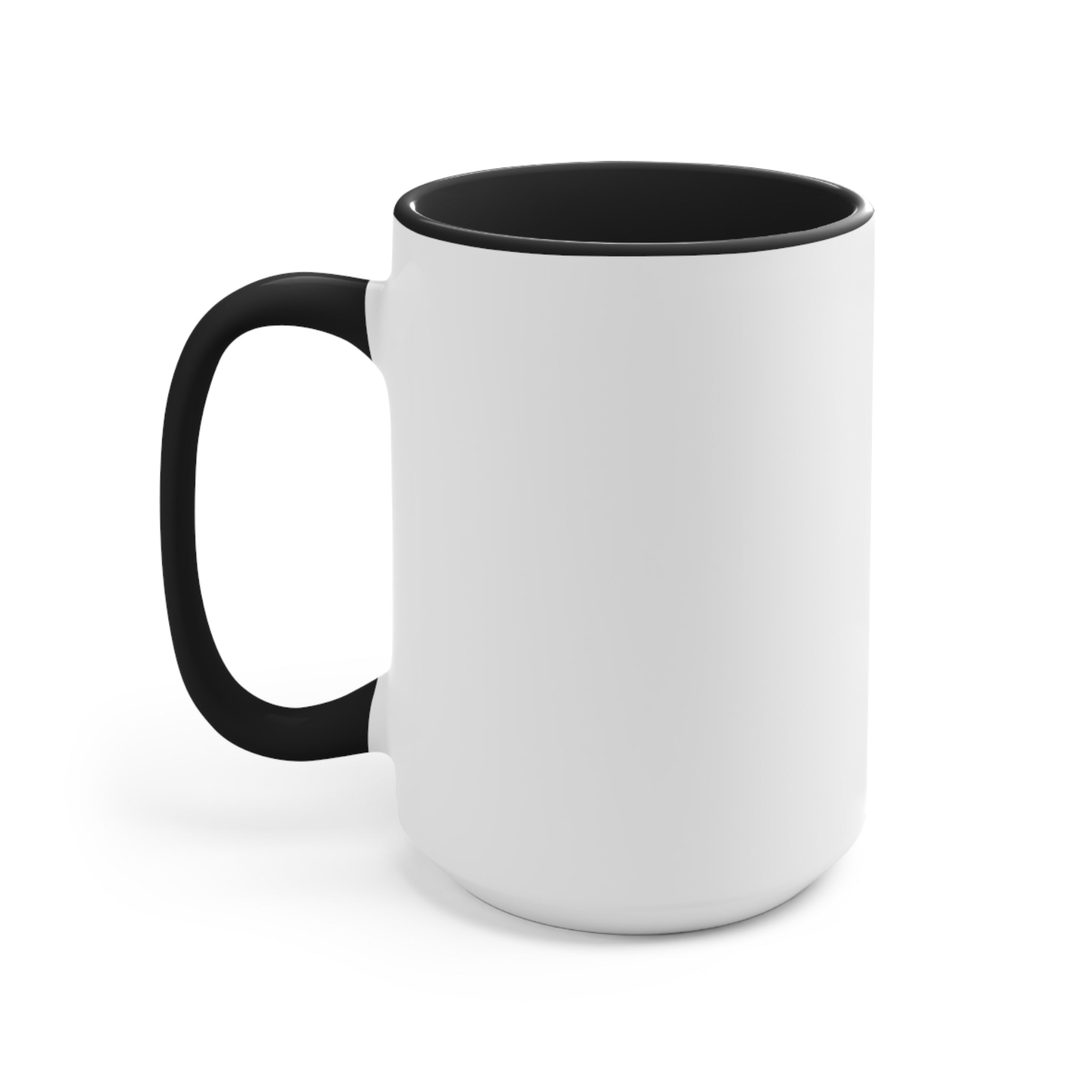 Customizable Accent Ceramic Mug 11oz 15oz Colored Interior and Handle