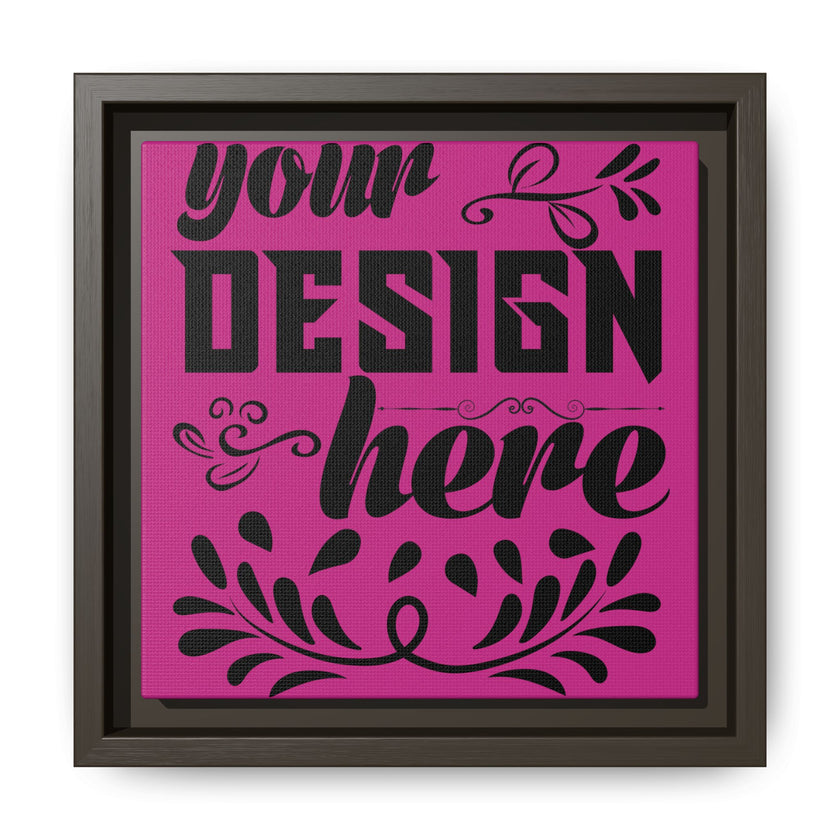 Customizable Framed Matte Canvas Print with Pinewood Frame Sawtooth Hanger