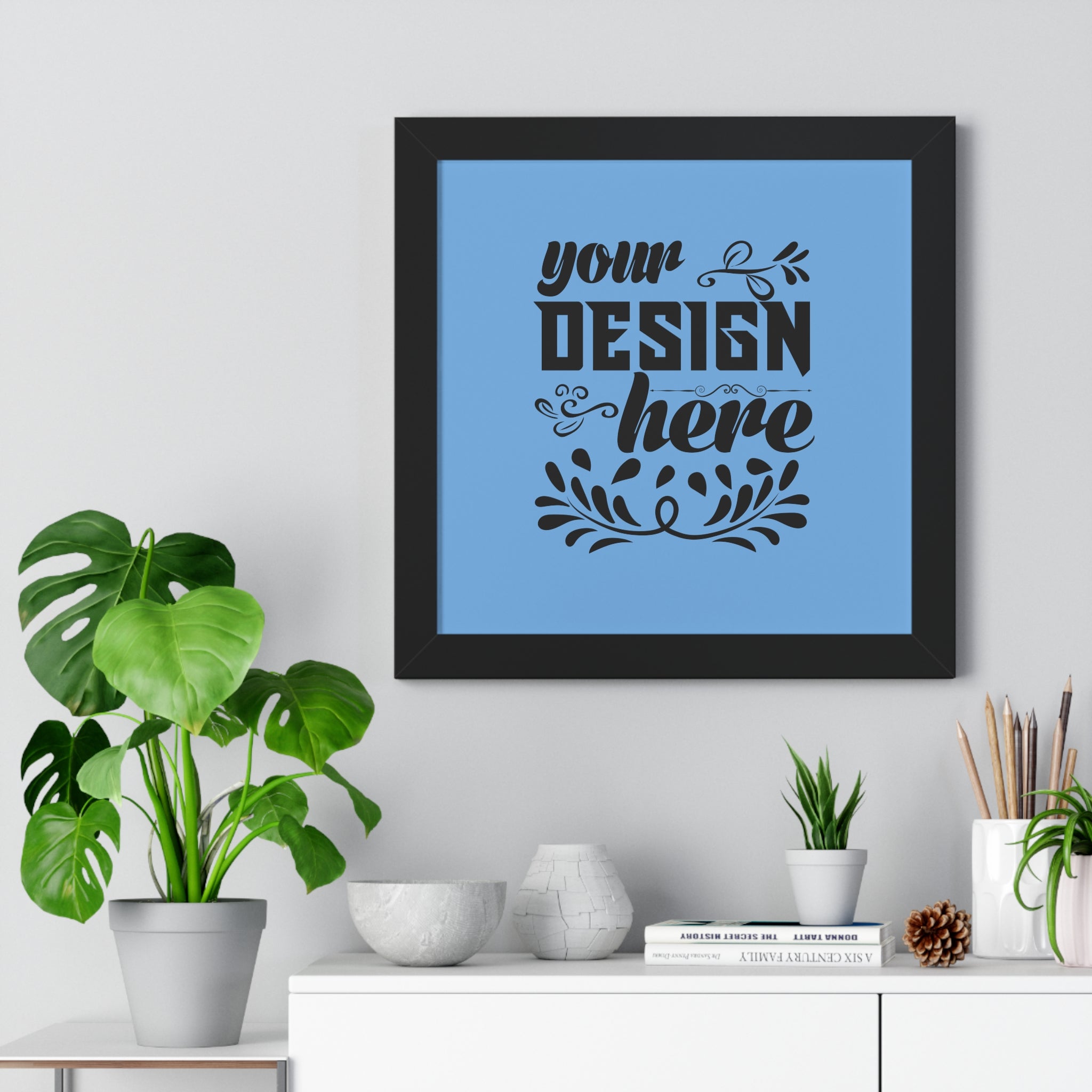 Customizable Framed Horizontal Poster on Matte Paper with Acrylic Cover