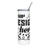 Customizable 20oz Stainless Steel Tumbler with Lid and Straw Gift Set