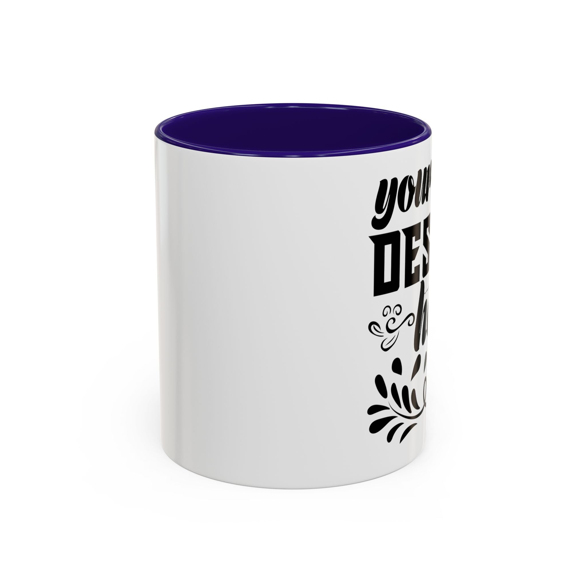 Customizable Glossy Ceramic Accent Mug 11oz and 15oz
