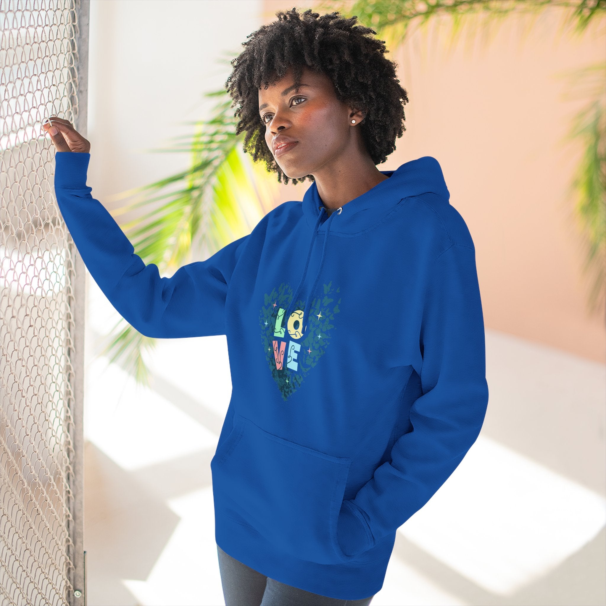 Lane Seven LS14001 Unisex  Fleece Hoodie | Butterfly Love Graphic Print