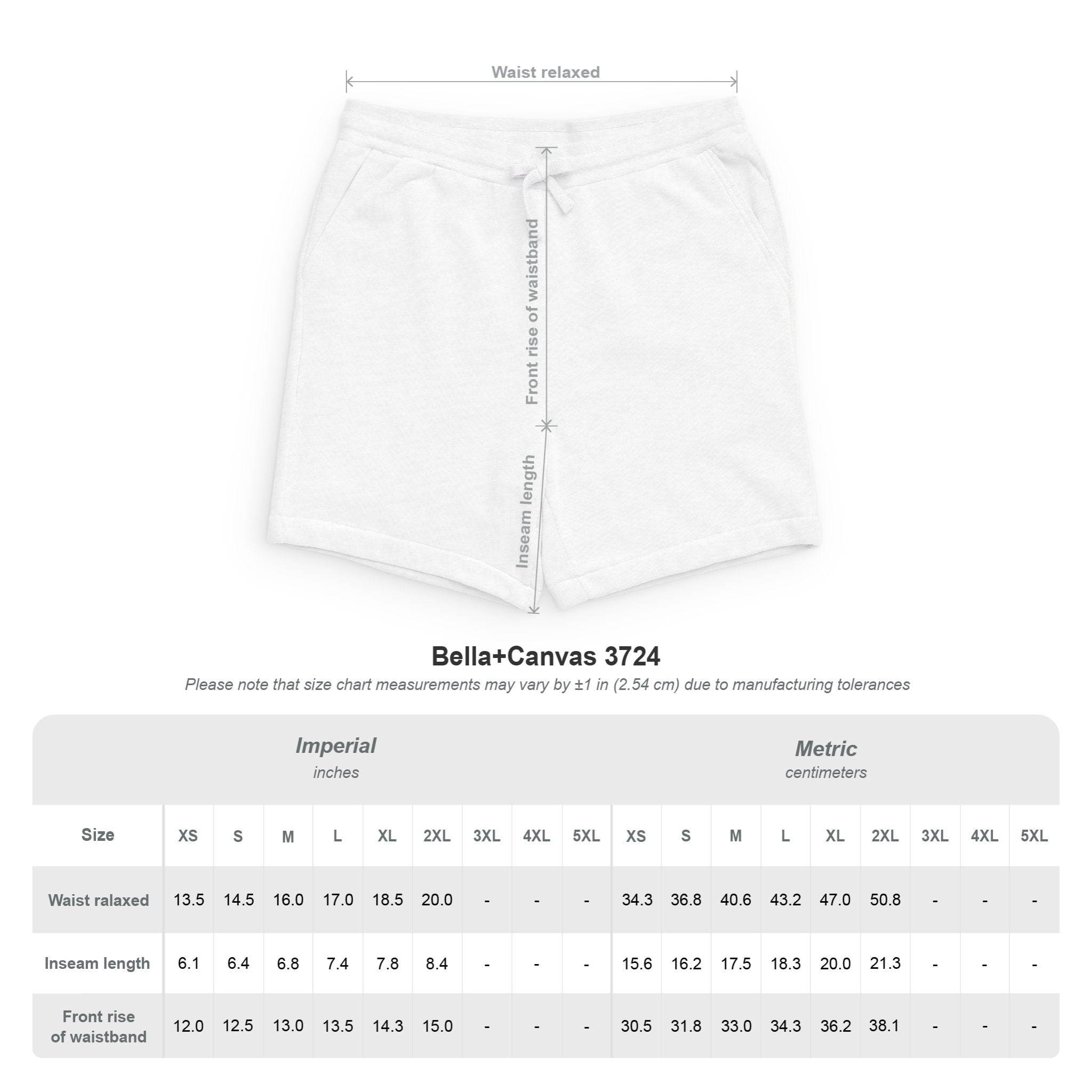 Customizable Bella+Canvas 3724 Unisex Sponge Fleece Sweatshort