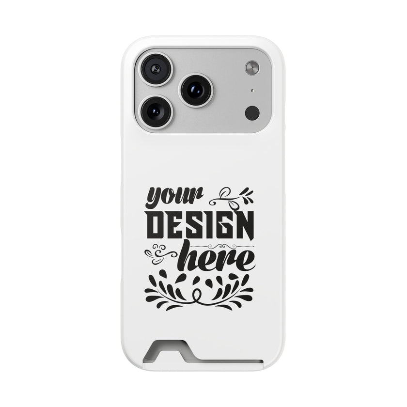 Customizable Polycarbonate Phone Case With Card Holder MagSafe Compatible