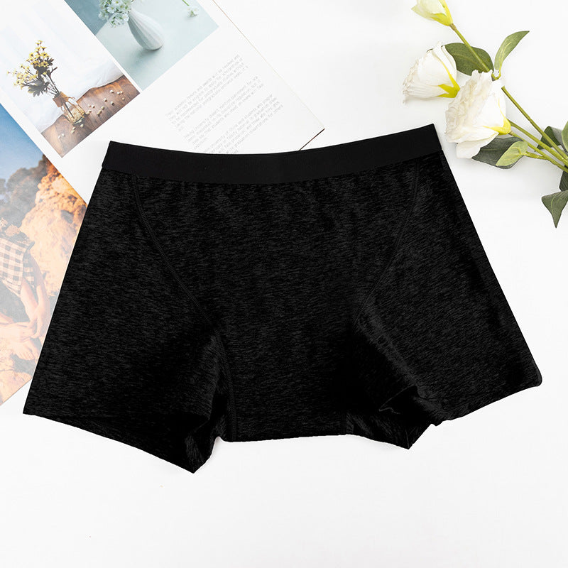 Nameria Women's High Waist Menstrual Boxer Briefs Leak Protection