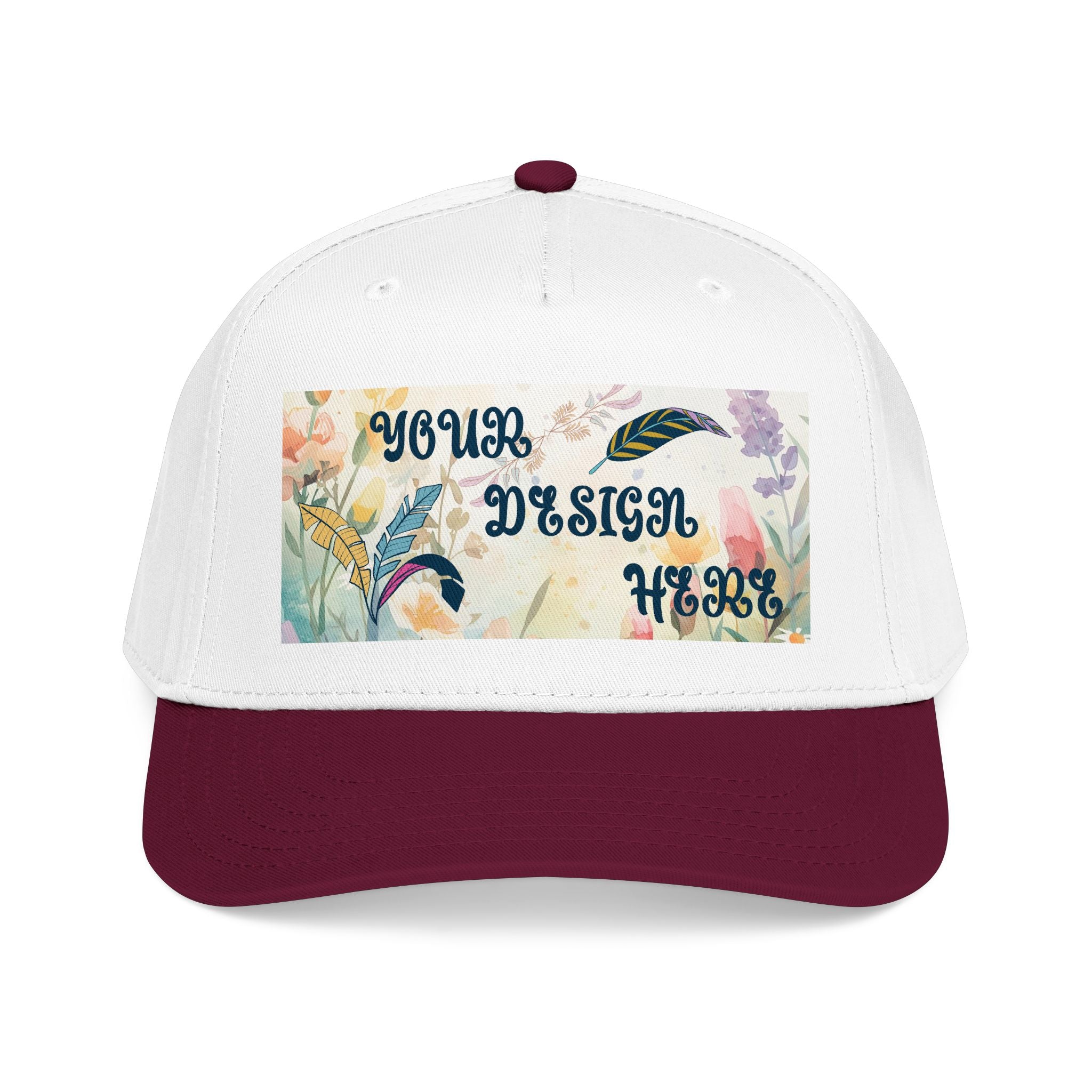 Customizable OTTO 31-069 Mid Profile 5 Panel Baseball Cap