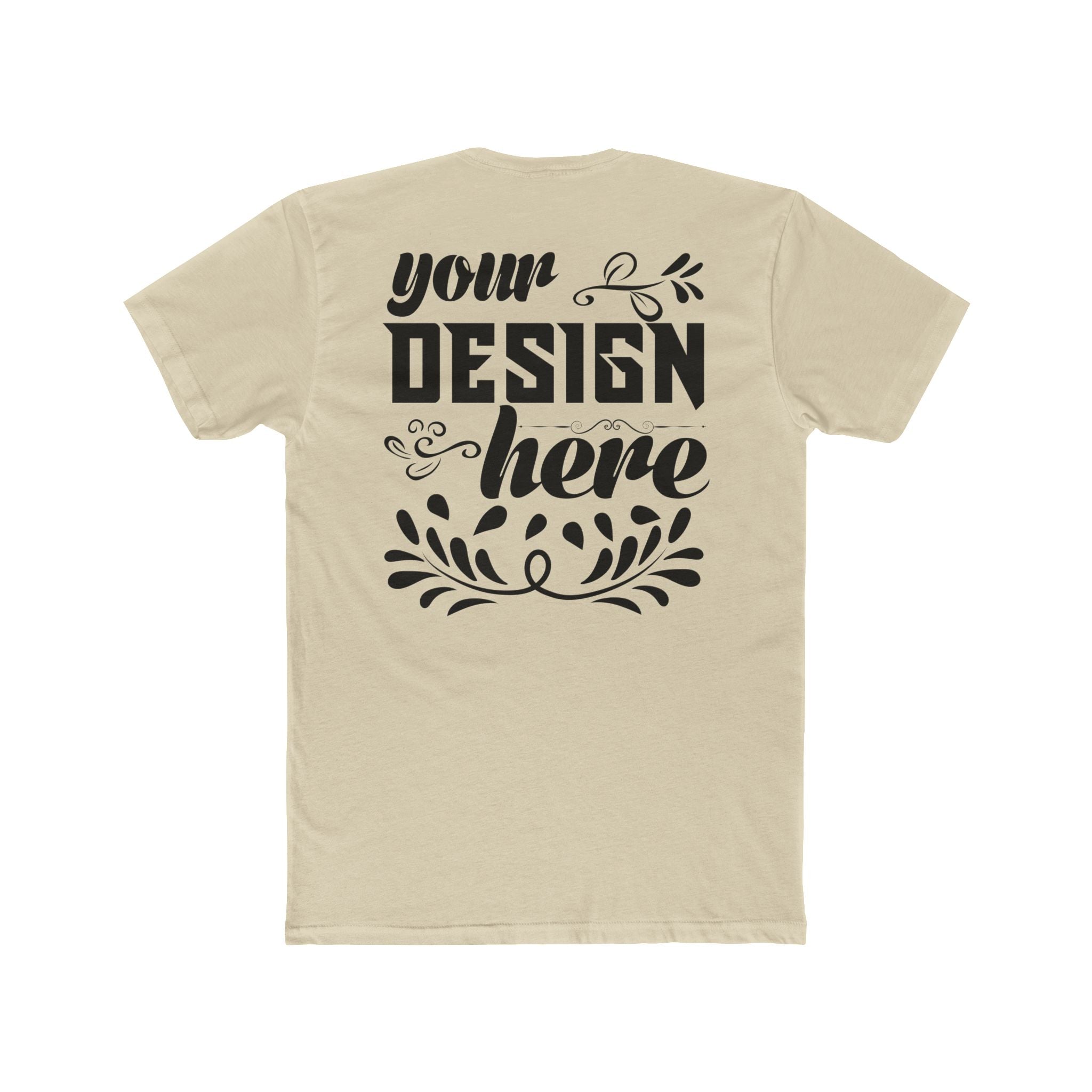 Customizable Next Level 3600 Unisex Cotton Crew Neck Short Sleeve Tee