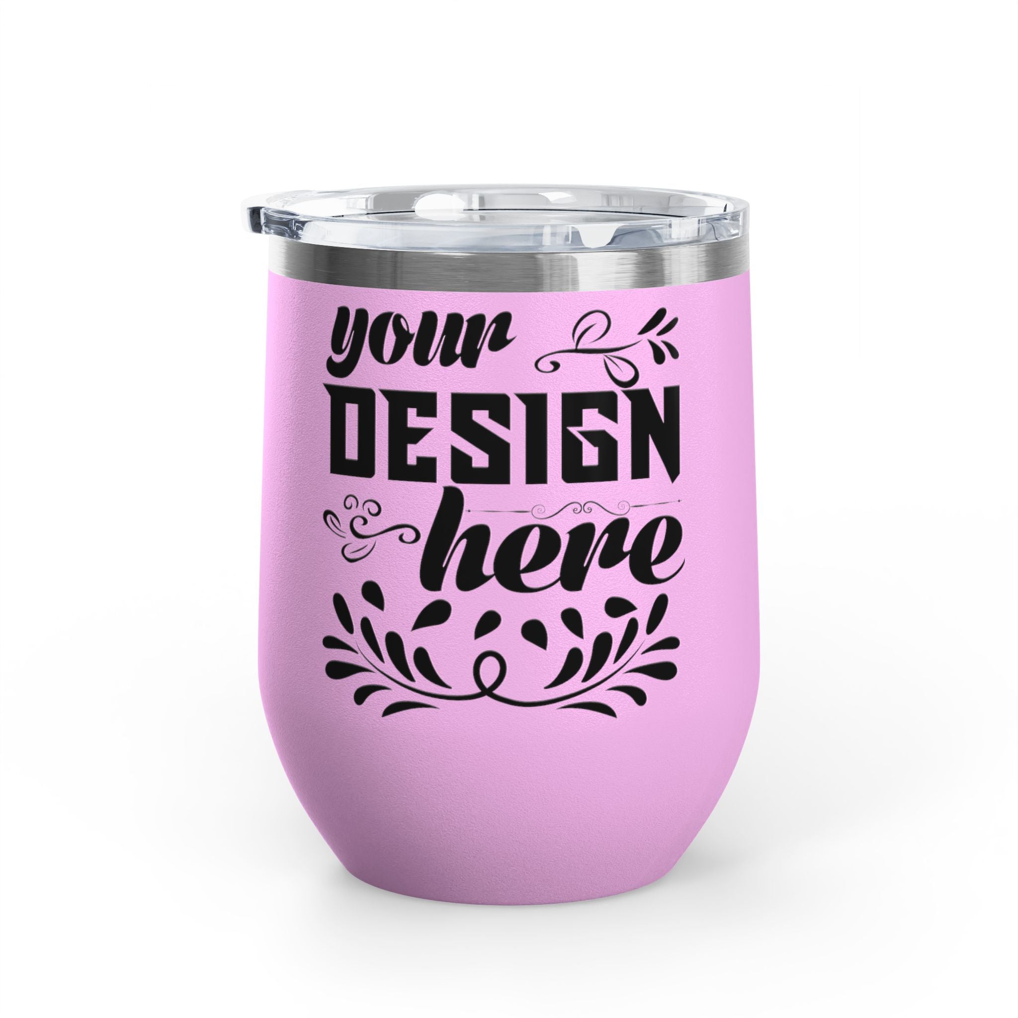 Customizable Polar Camel 12oz Stainless Steel Wine Tumbler Cup Lid