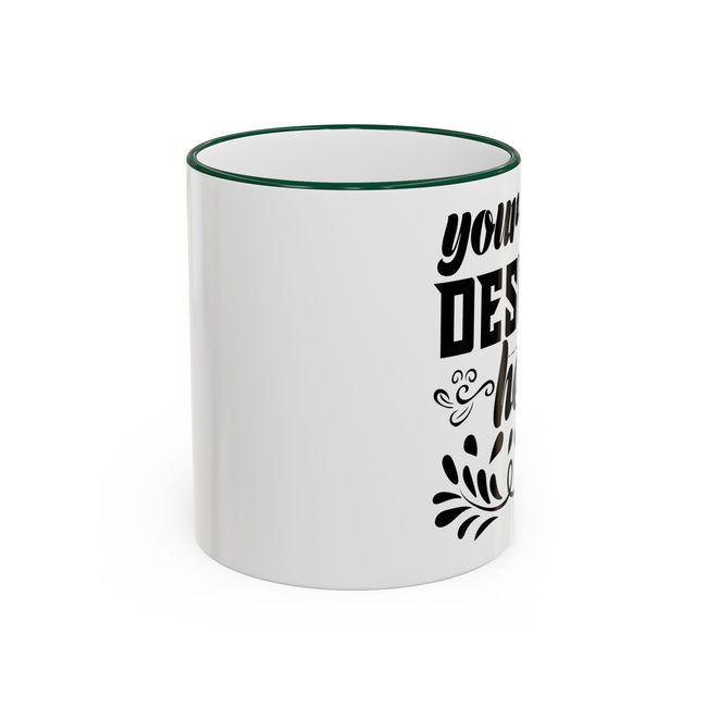 Customizable Accent Rim and Handle Ceramic Mug 11oz 15oz Drinkware