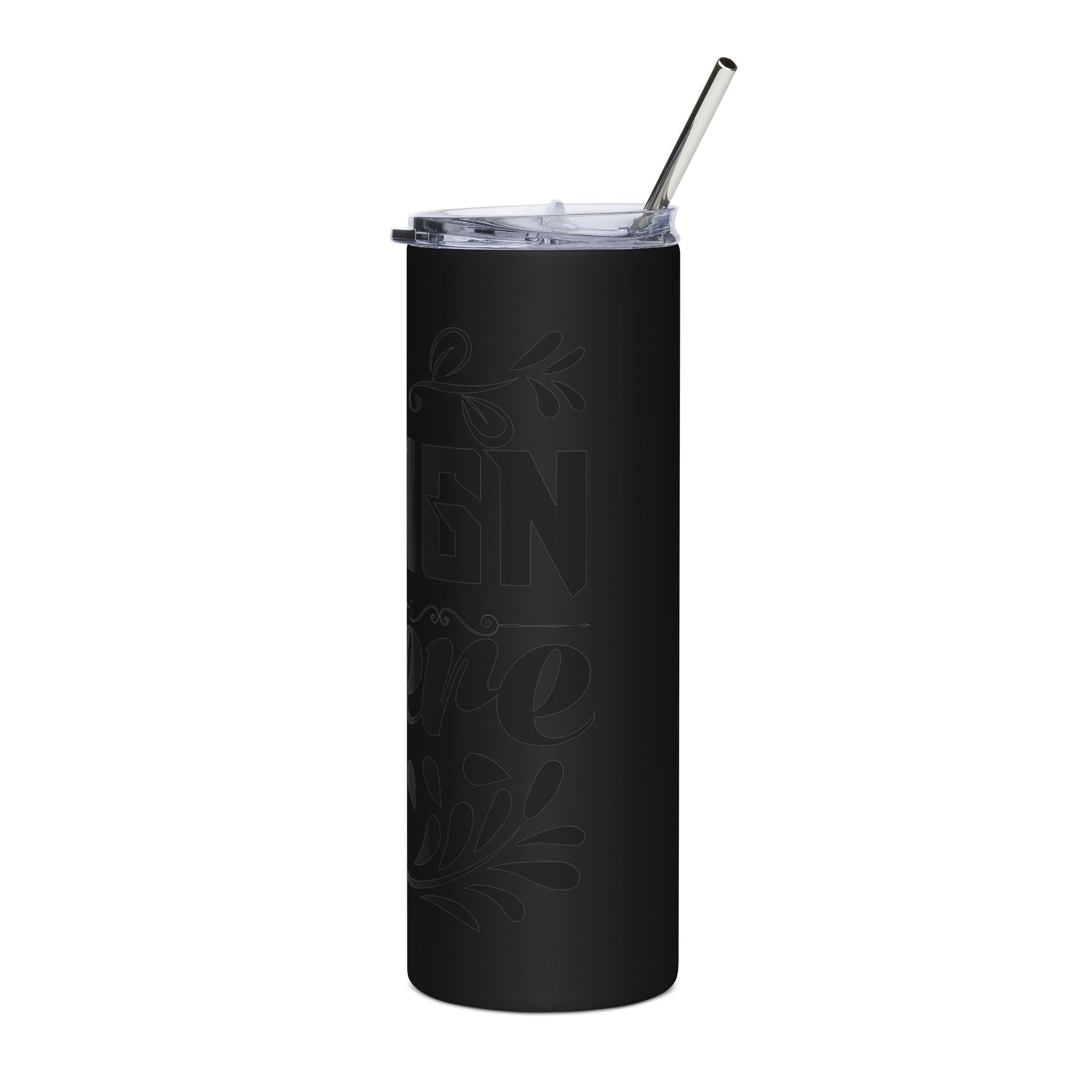 Customizable 20oz Stainless Steel Tumbler with Lid and Straw Gift Set