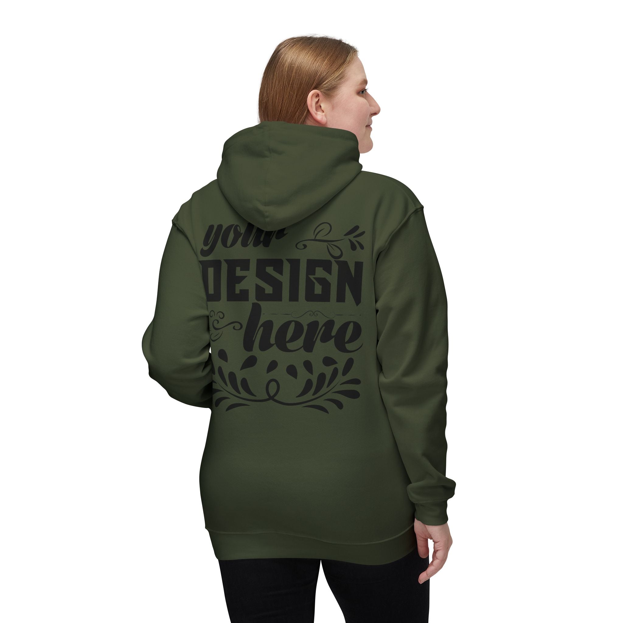 Customizable Bayside 960 Unisex Heavyweight Hooded Sweatshirt Made in US