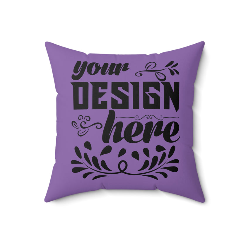 Customizable Faux Suede Square Pillow with Insert Double-Sided Print