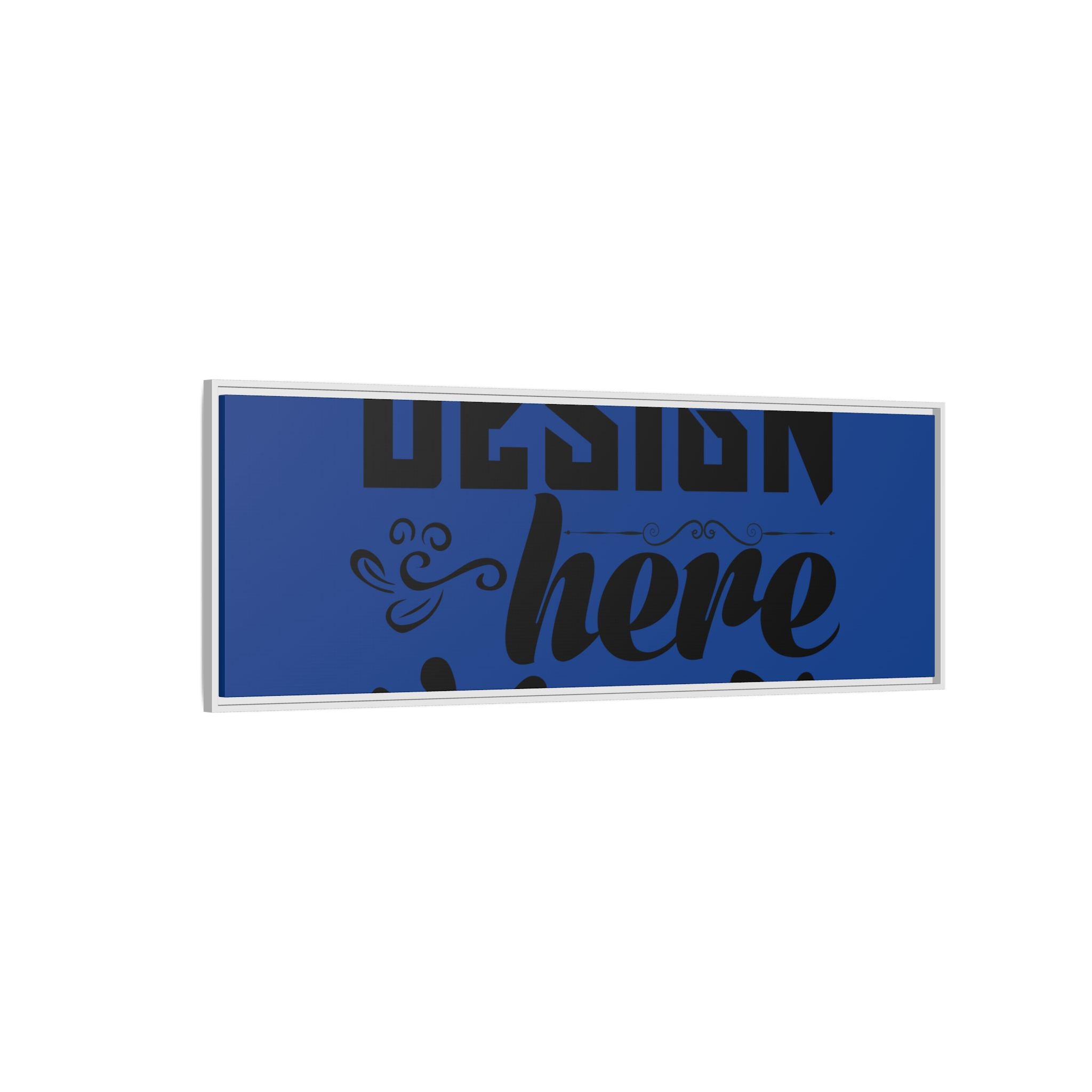 Customizable Framed Matte Canvas Print with Pinewood Frame Sawtooth Hanger